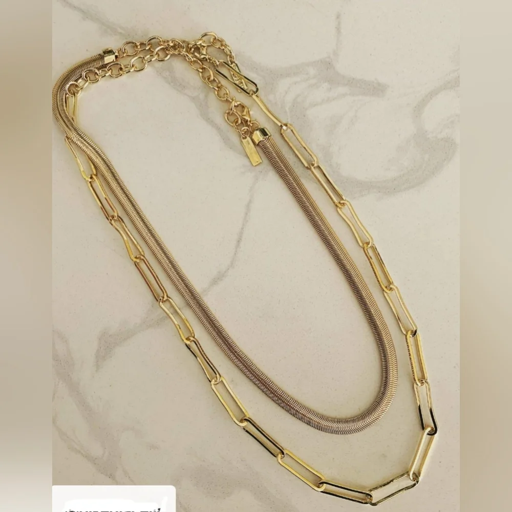 2pc Goldtone Necklaces Sugarfix by Baublebar NWT - Picture 3 of 6